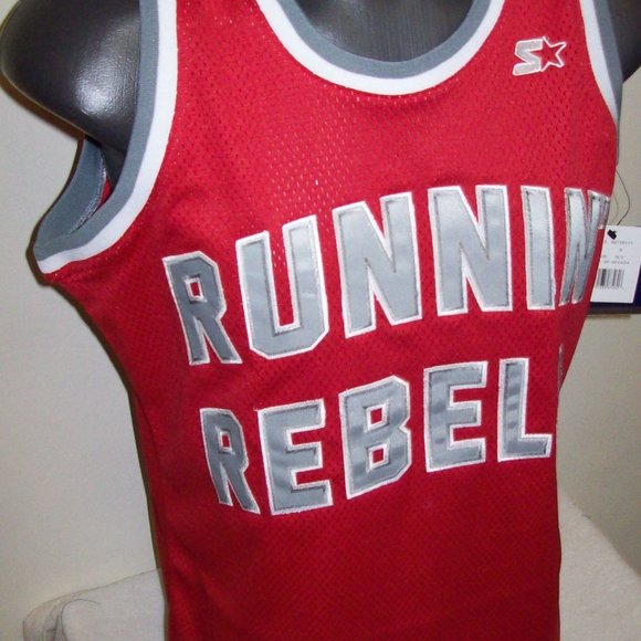 UNLV RUNNIN REBELS STARTER WORK OUT SHIRT RED S M XL 2X - Picture 1 of 8